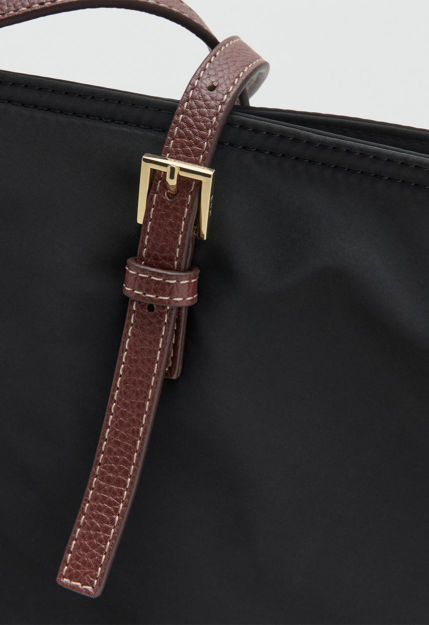MANGO - Sand Tote Bag - Black