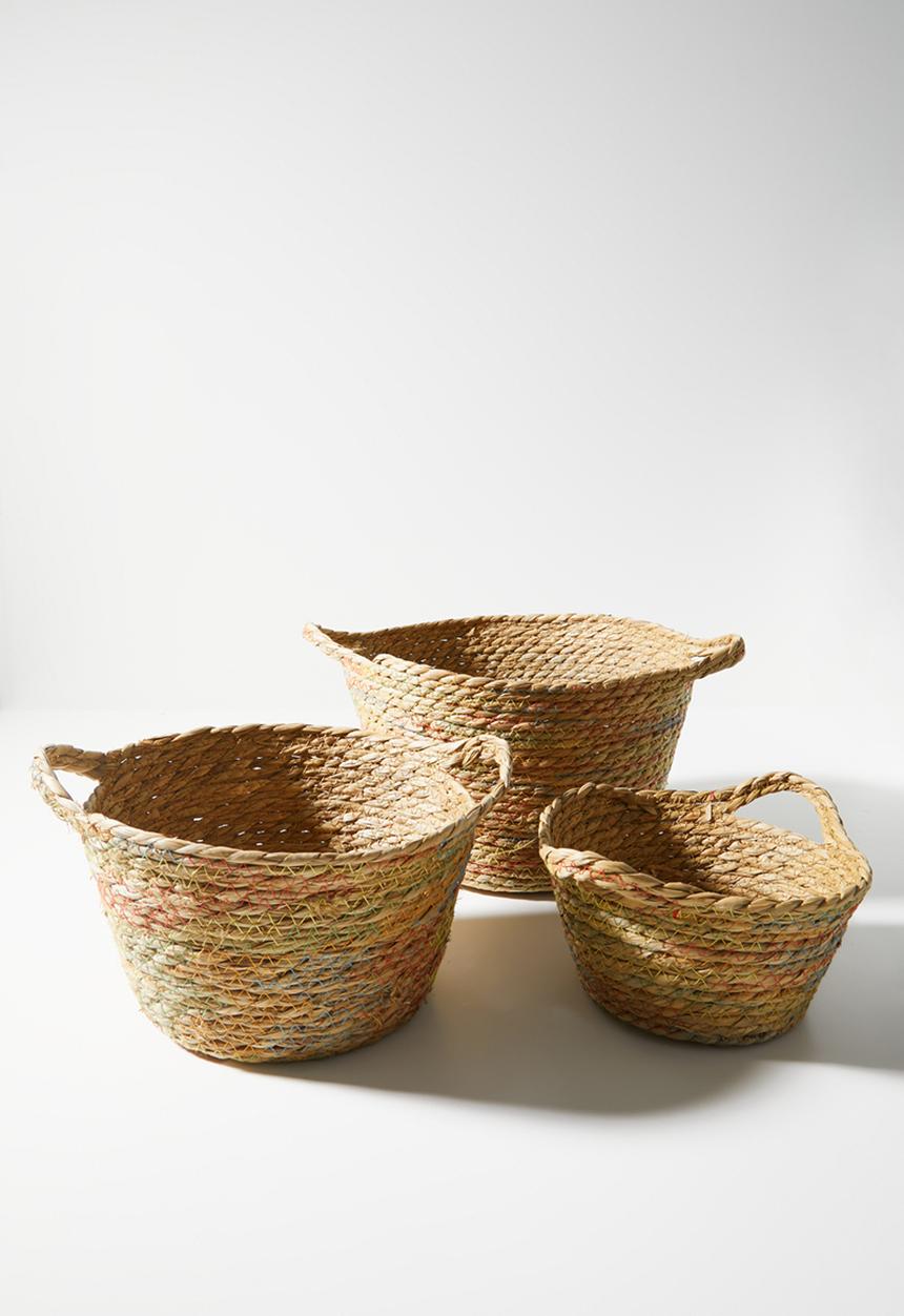 H&S - Limo basket set of 3 - Natural