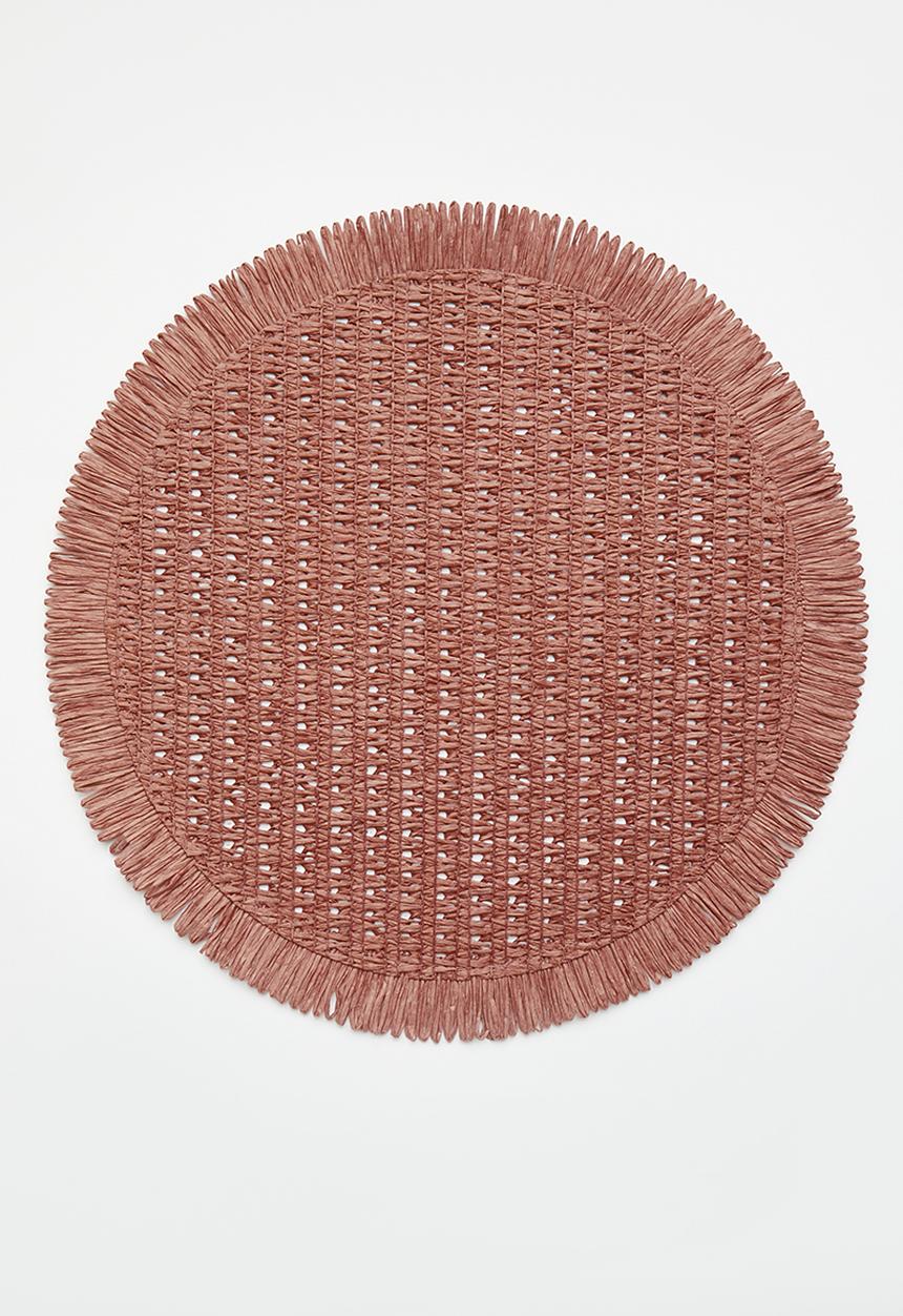 Excellent Houseware - Frilo placemat set of 4 - Blush