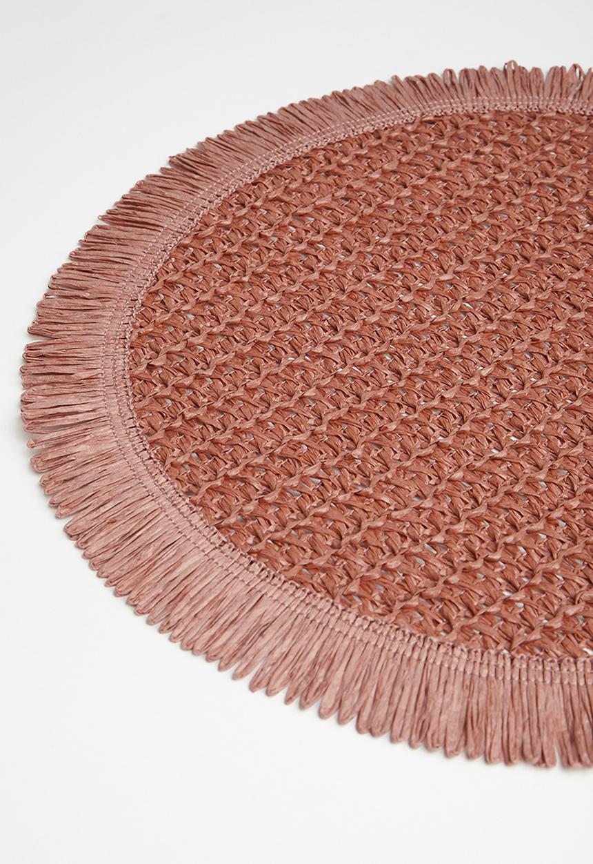 Excellent Houseware - Frilo placemat set of 4 - Blush