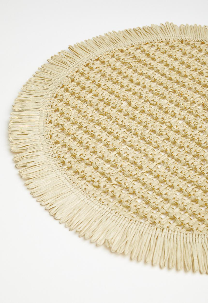 Excellent Houseware - Frilo placemat set of 4 - Sand