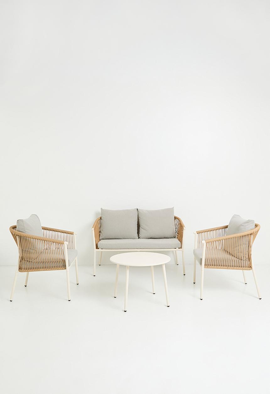 H&S - Outdoor Fernwood Garden Set of 4 - White