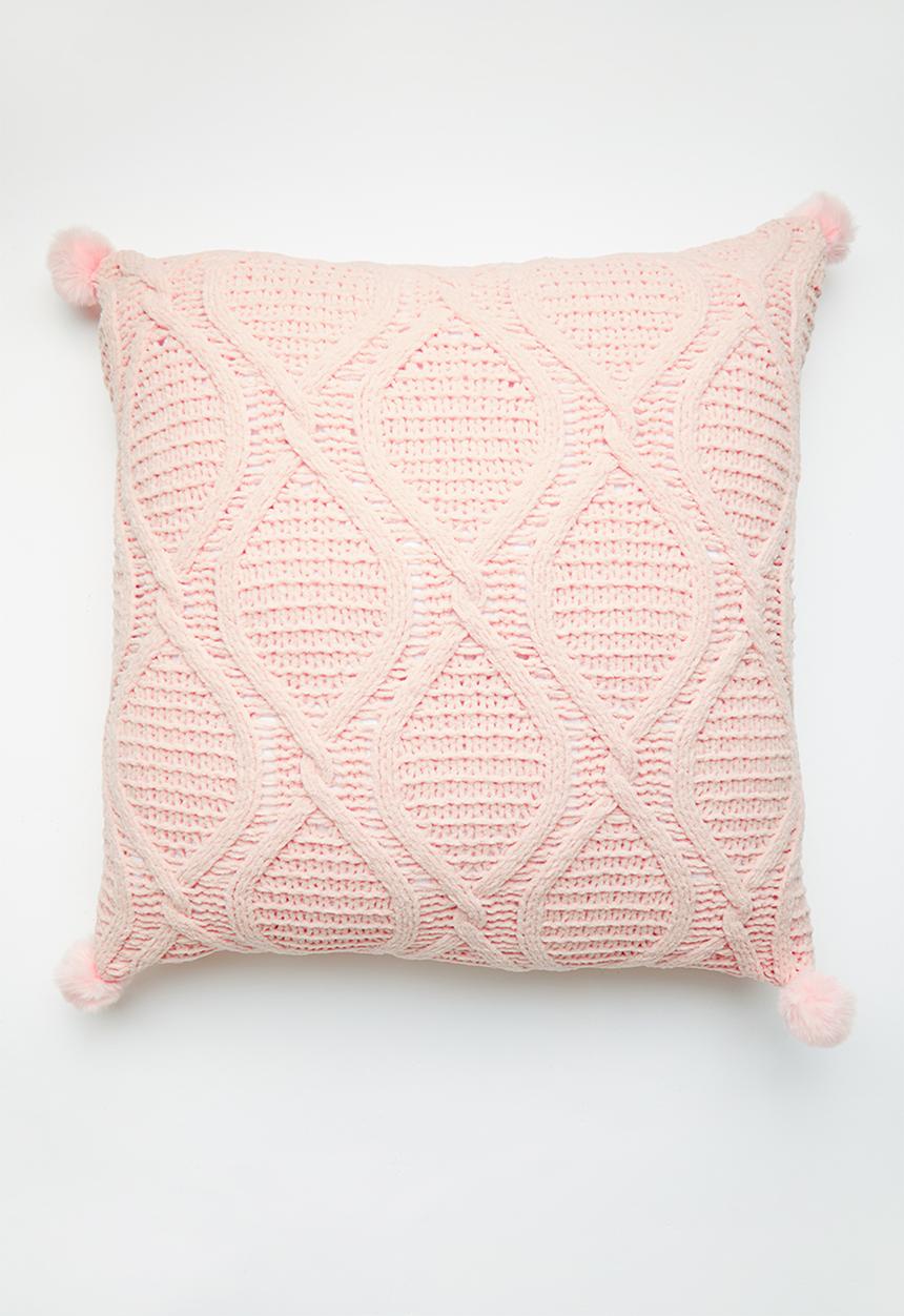 Pop Candy - Cable knit cushion - pink