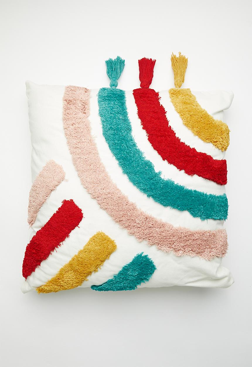 Pop Candy - Tufted rainbow cushion - multi