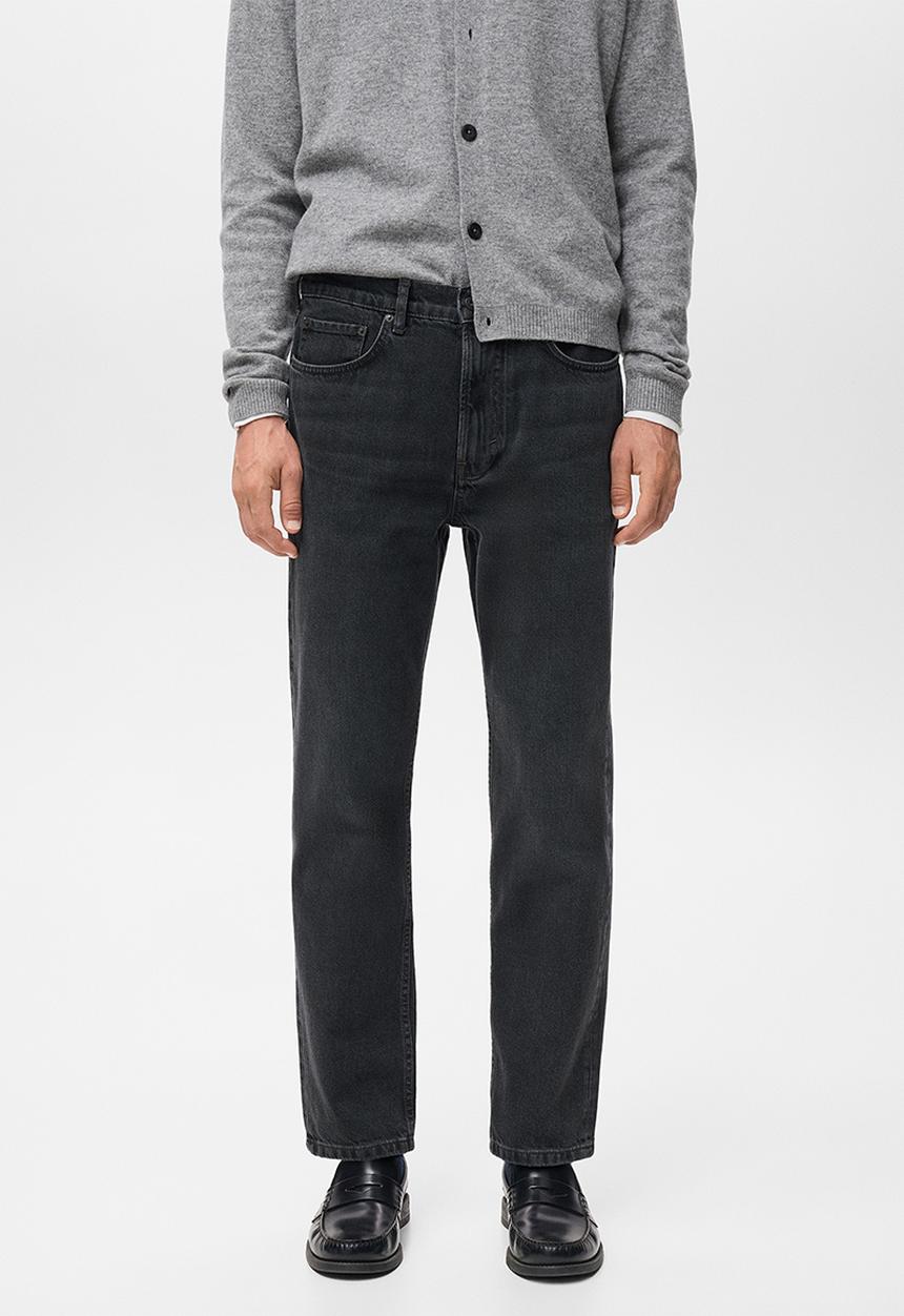 MANGO - Lori tapered fit jeans - Open Grey