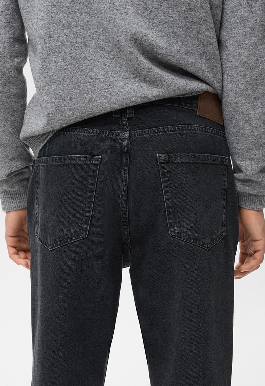 MANGO - Lori tapered fit jeans - Open Grey