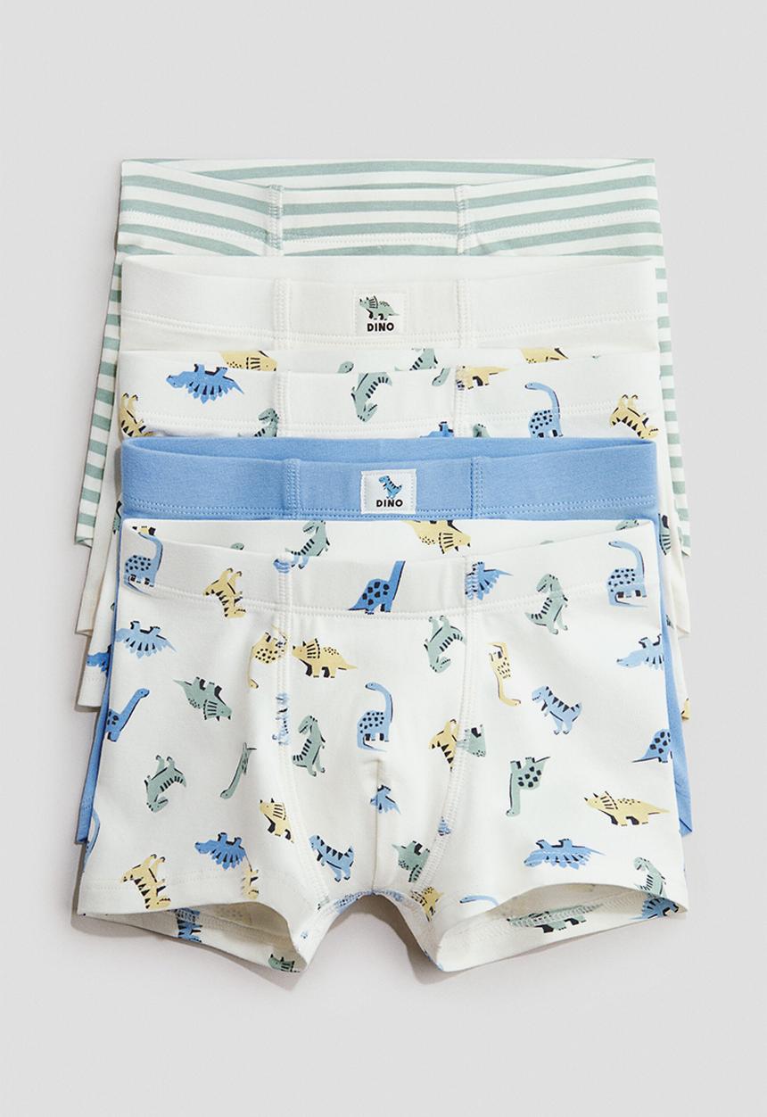 H&M - 5-Pack trunks - blue/dinosaurs