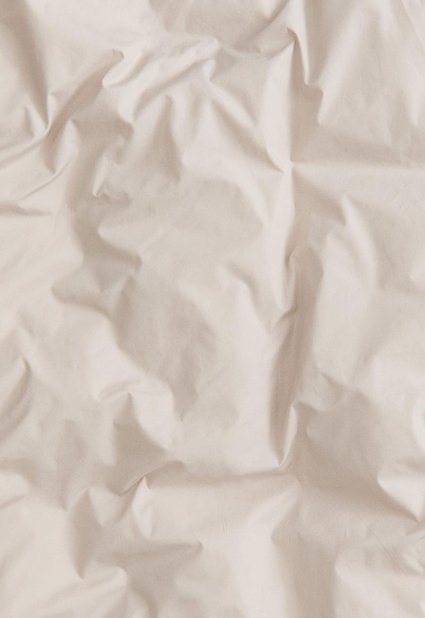 H&M - Double/king cotton percale duvet cover set - light mole