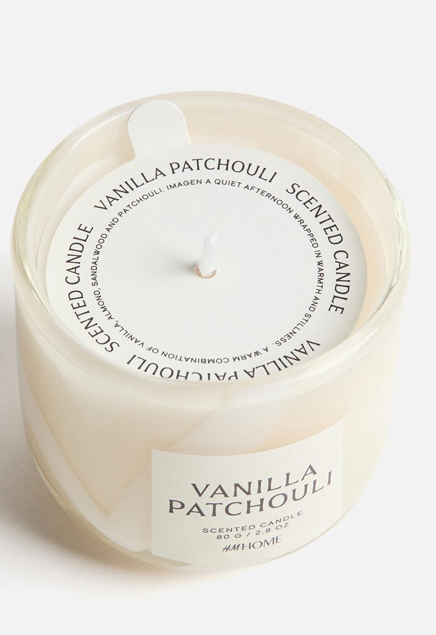 H&M - Scented candle in glass holder - vanilla patchouli
