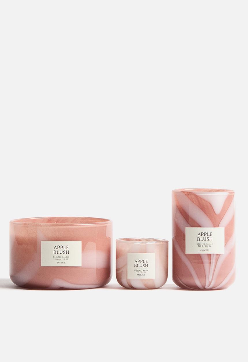 H&M - Large scented candle in glass holder - apple blush