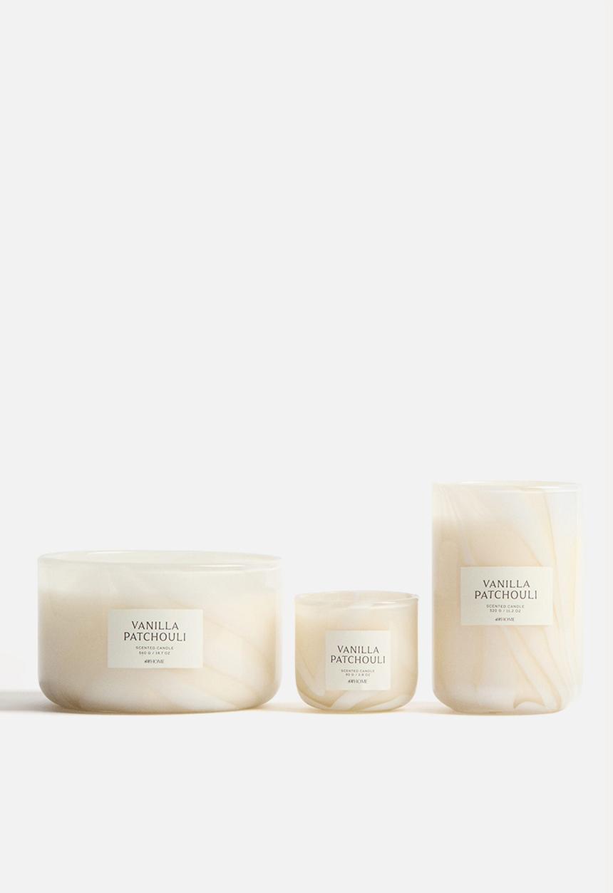 H&M - Large scented candle in glass holder - vanilla patchouli
