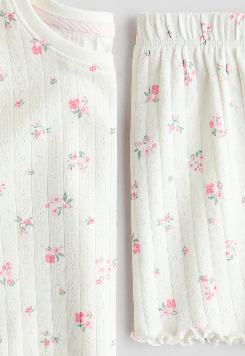 H&M - Printed pyjamas - cream/floral