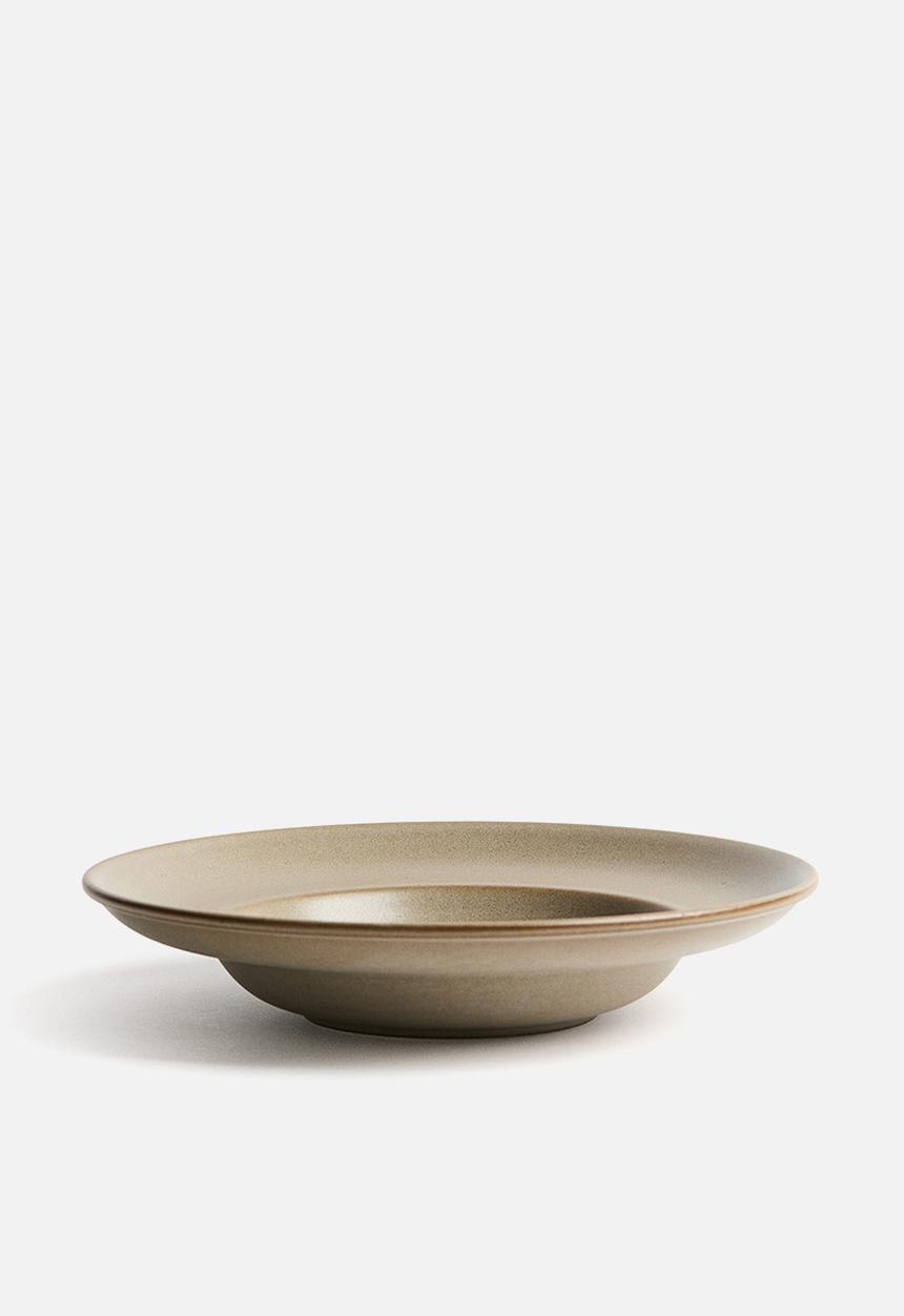 H&M - Reactive-glaze soup plate - beige