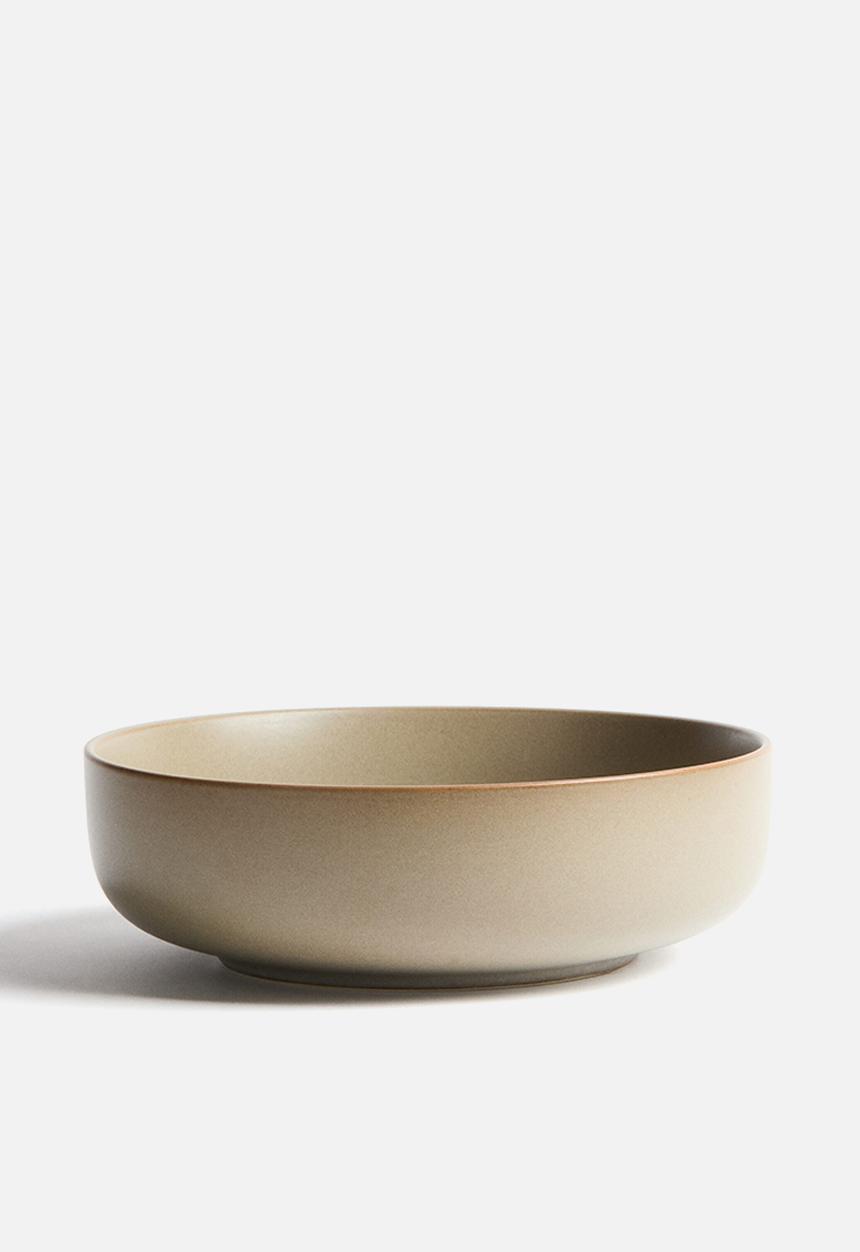 H&M - Reactive-glaze stoneware serving bowl - beige