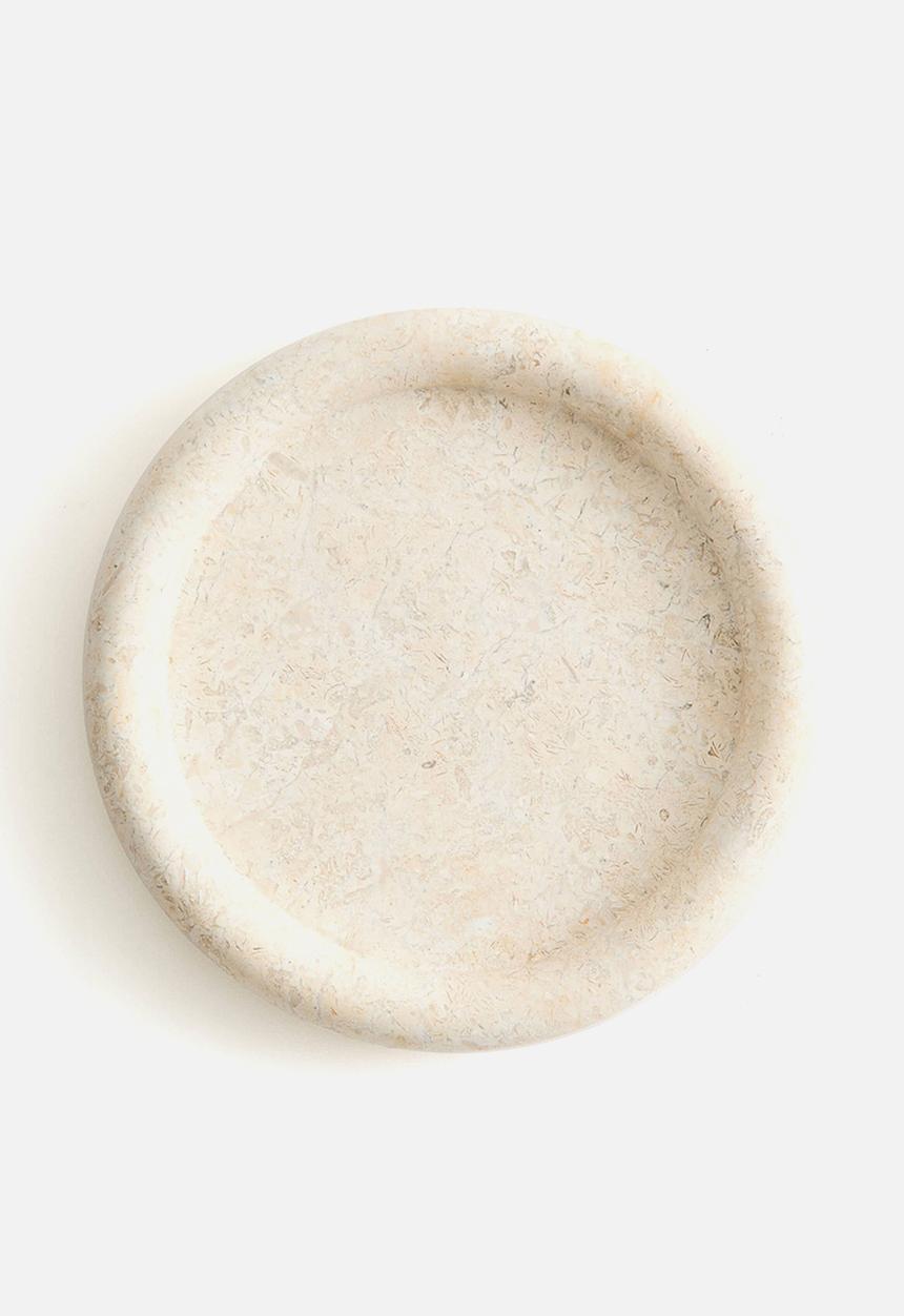 H&M - Large marble tray - light beige/marbled