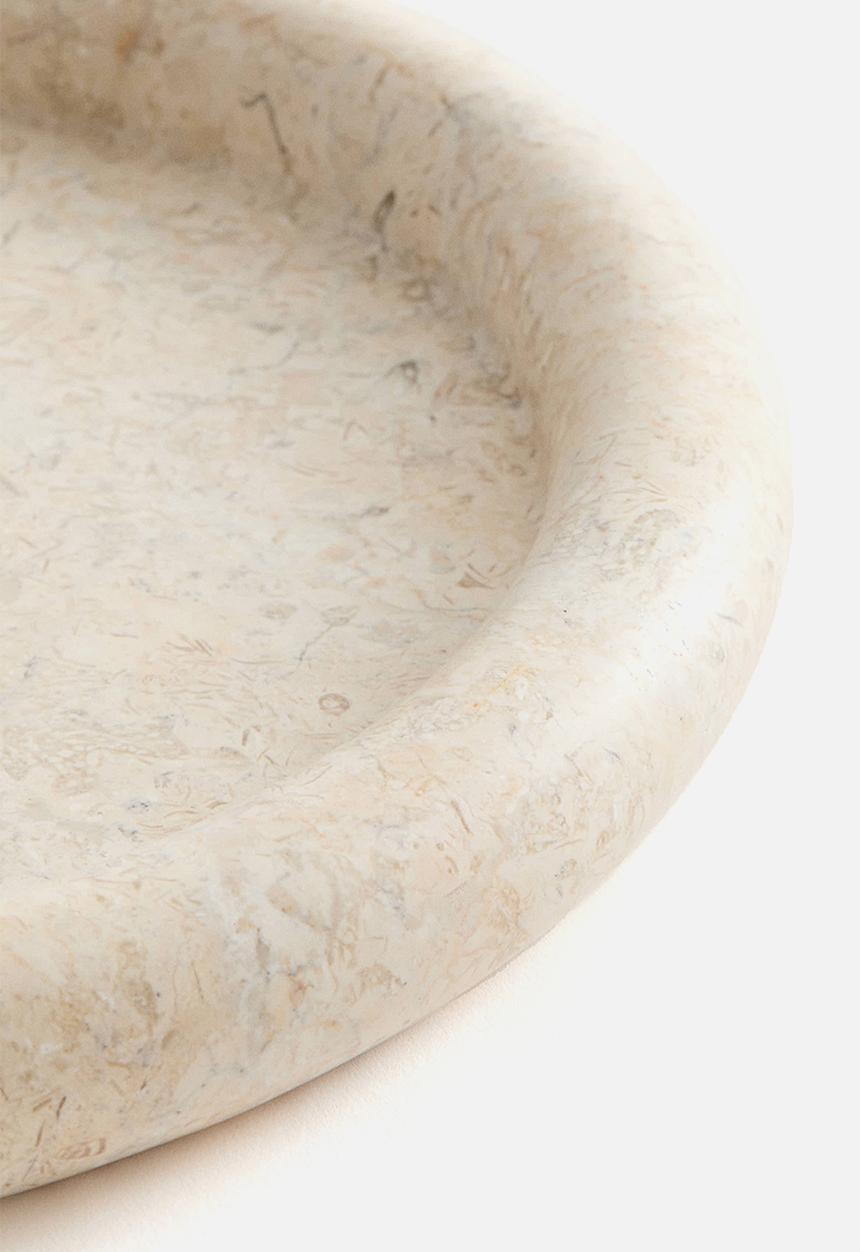 H&M - Large marble tray - light beige/marbled