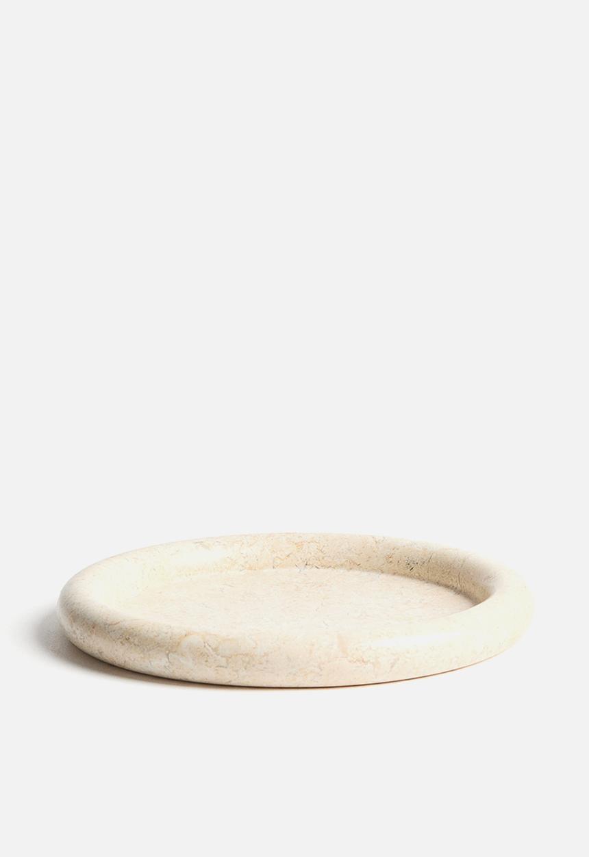 H&M - Large marble tray - light beige/marbled