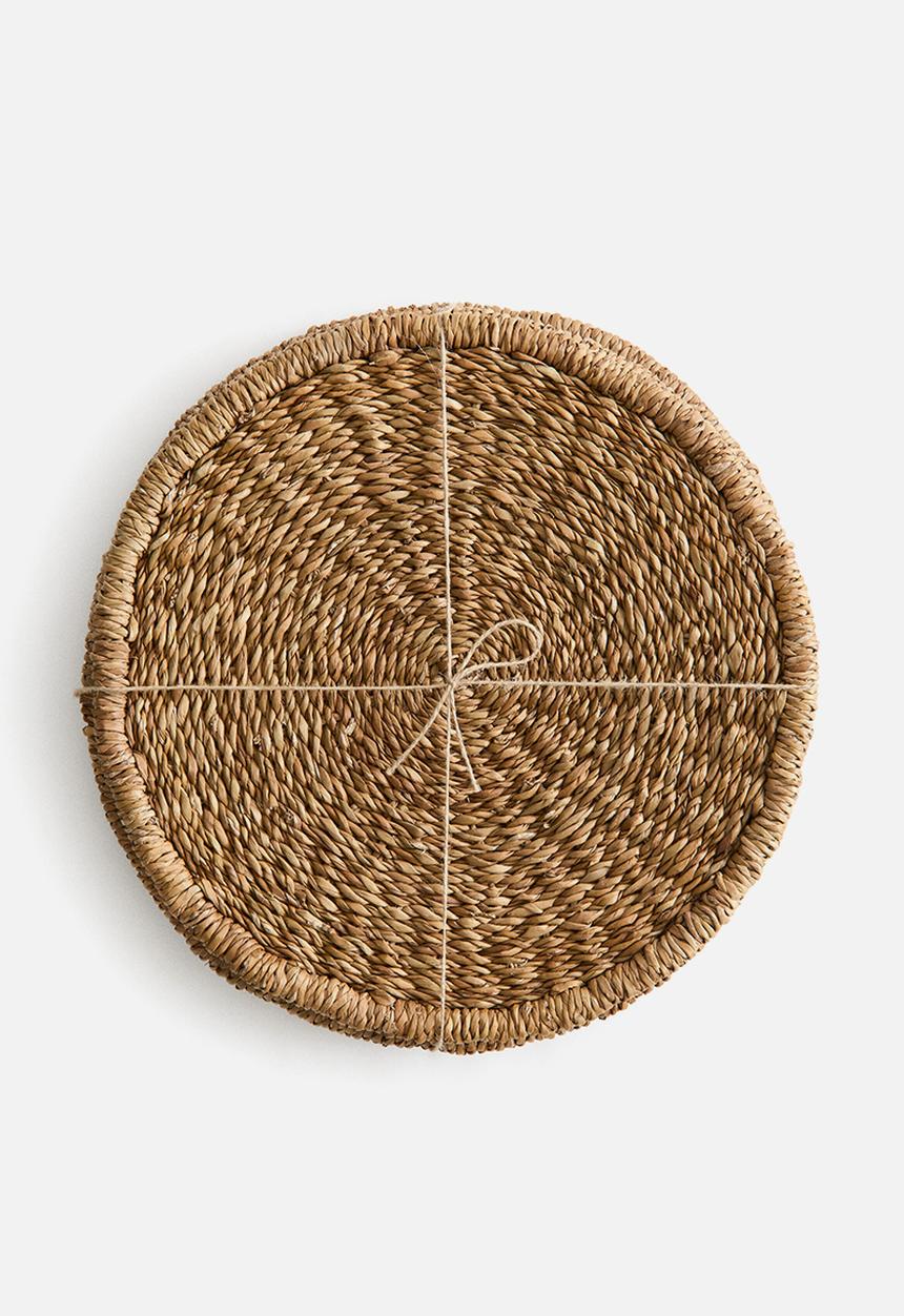 H&M - 4-Pack seagrass place mats - brown