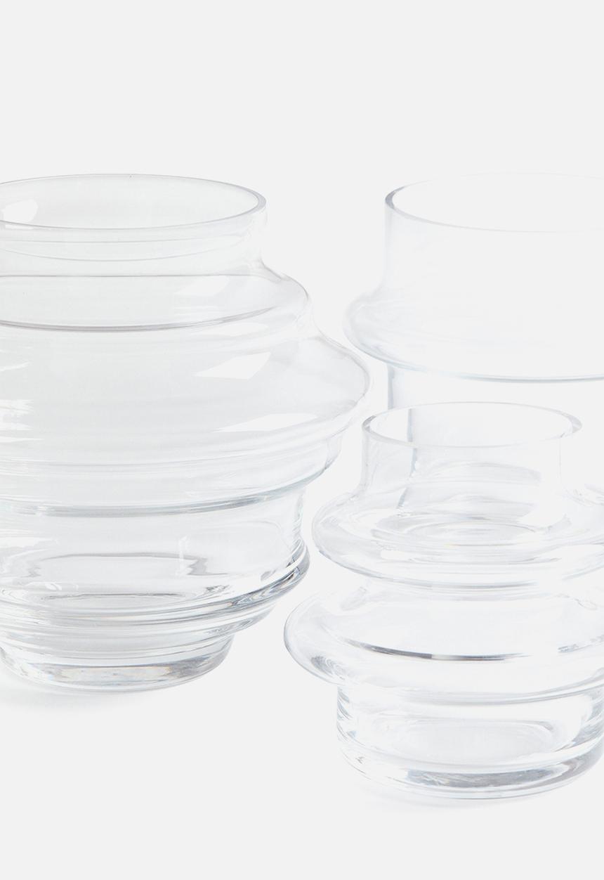 H&M - Small tiered glass vase - transparent