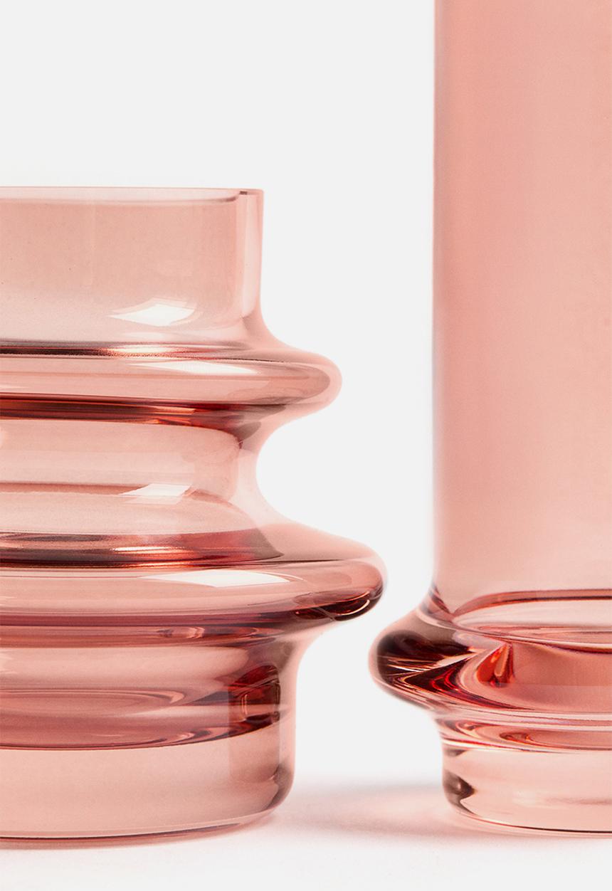 H&M - 2-pack mini glass vases - pink