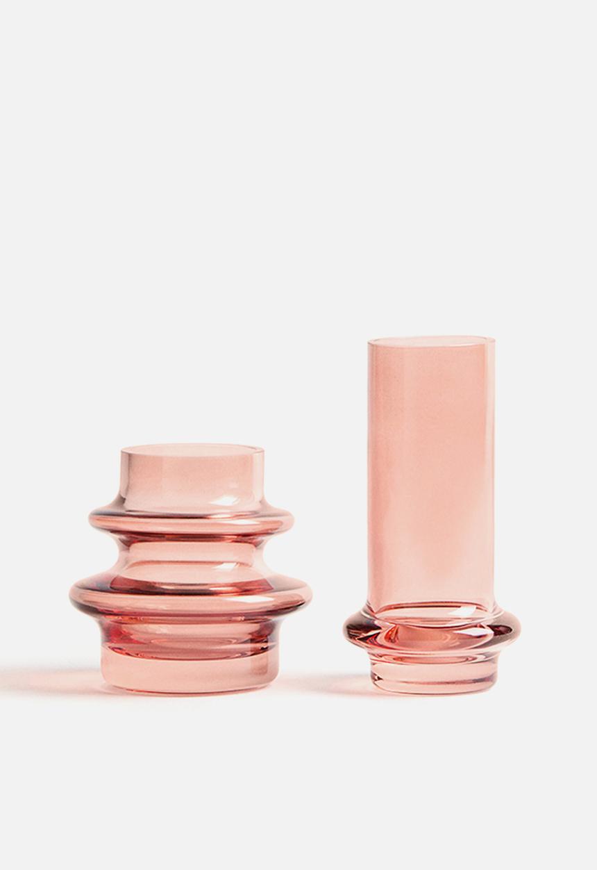 H&M - 2-pack mini glass vases - pink