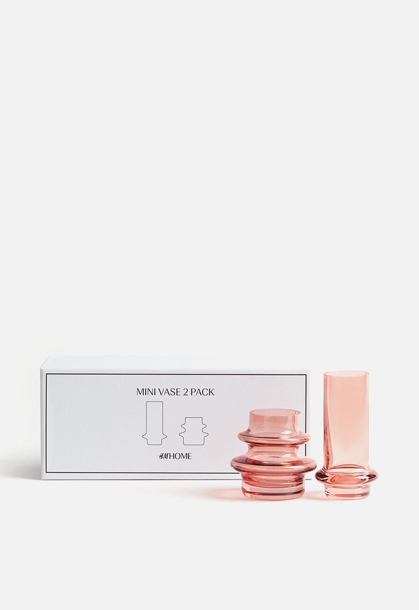 H&M - 2-pack mini glass vases - pink