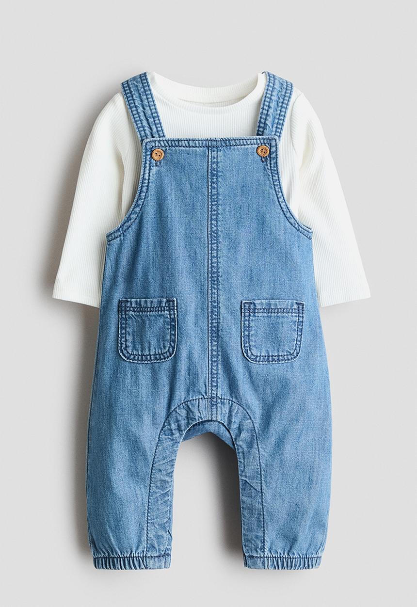 H&M - 2-Piece cotton set - denim blue