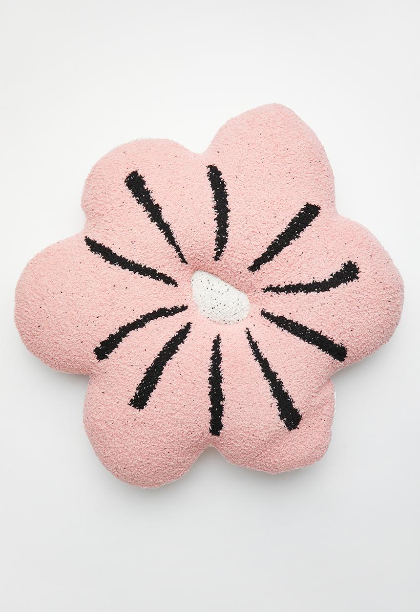 Pop Candy - Flower-shaped plush cushion - pink