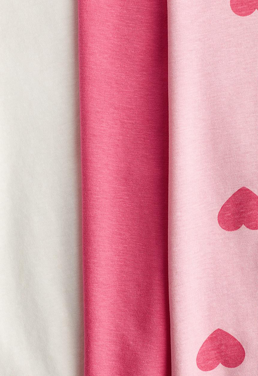 H&M - 3-Pack T-shirts - pink/hearts