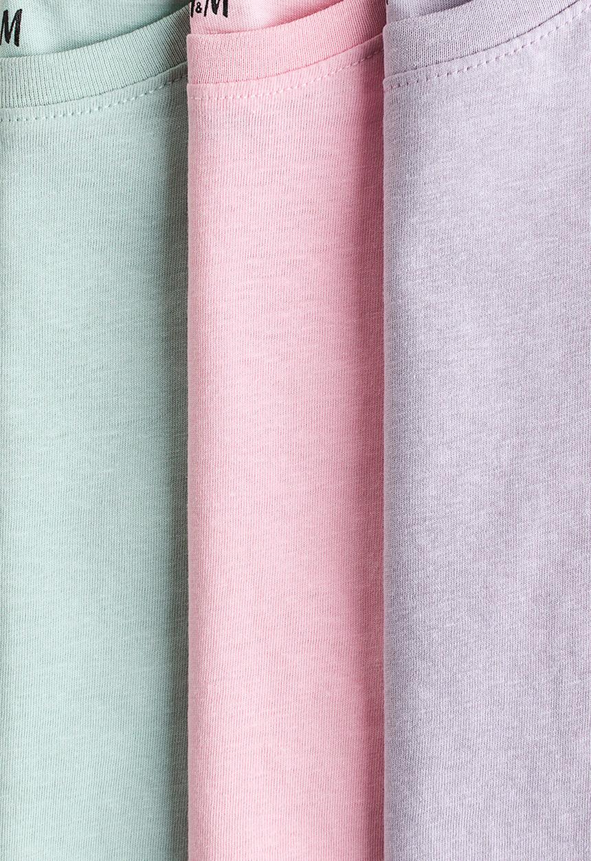H&M - 3-Pack T-shirts - light purple/light pink