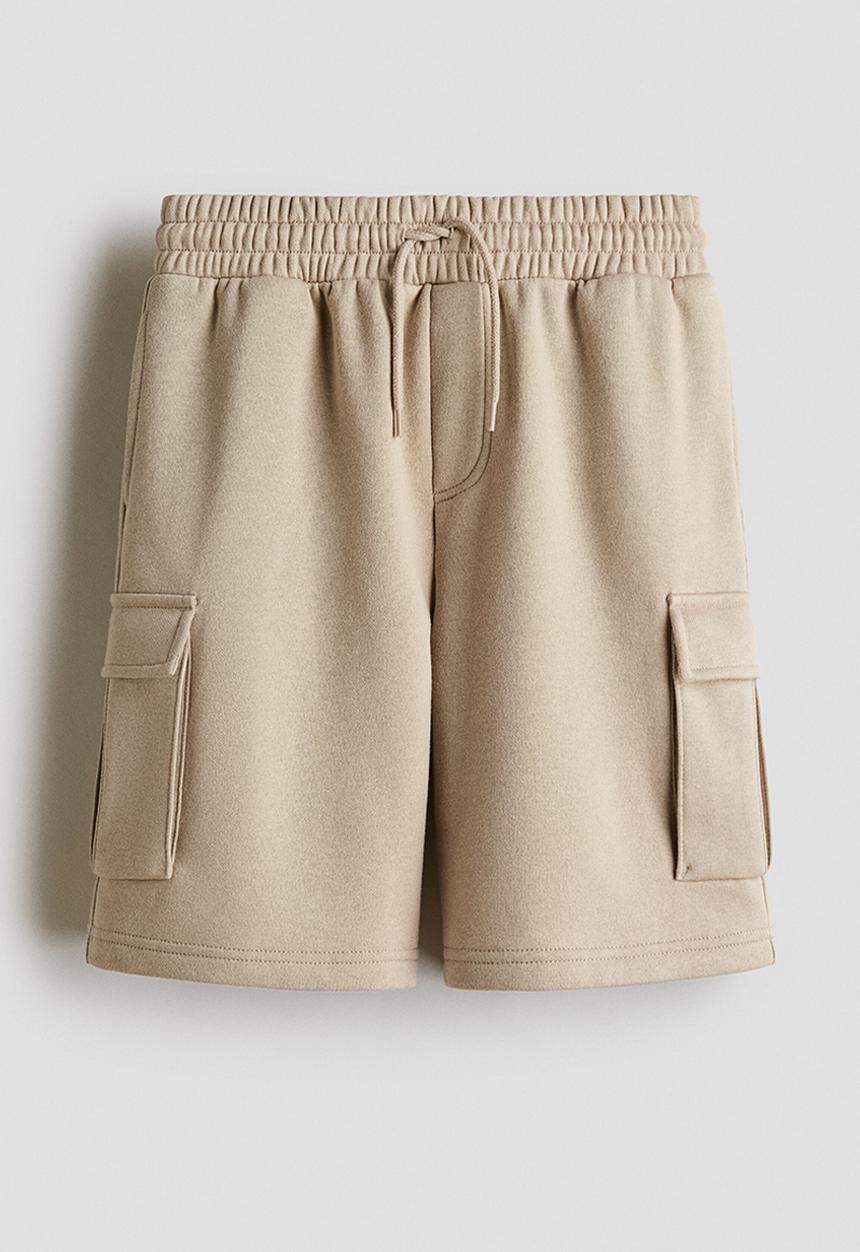H&M - Cargo sweatshirt shorts - beige