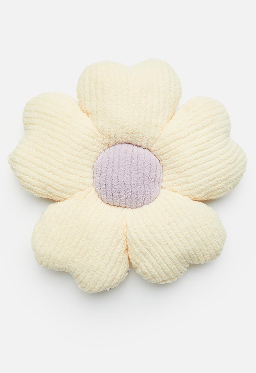 H&S - Petals cushion - Cream & Purple
