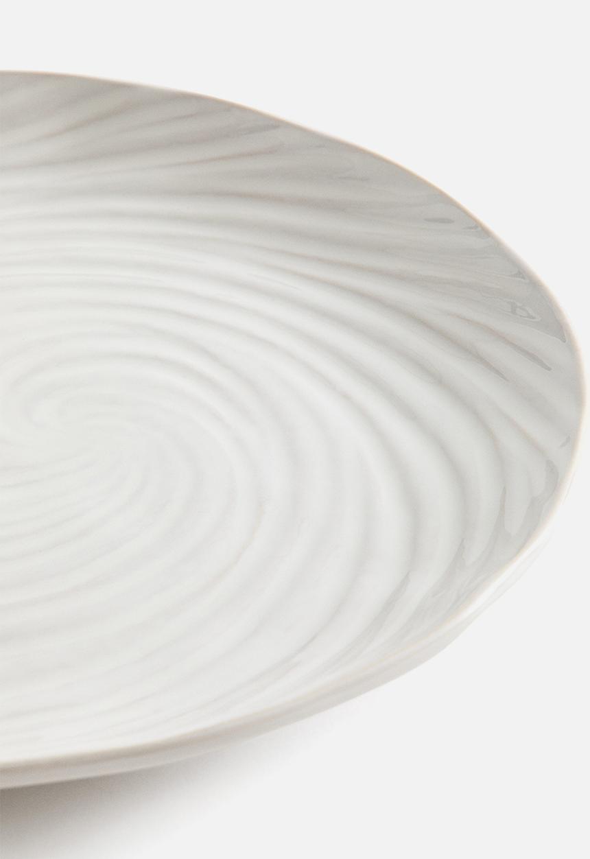 H&M - Textured stoneware dinner plate - white