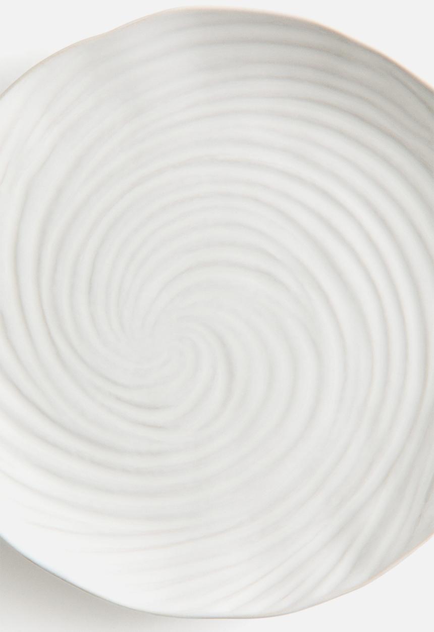 H&M - Textured stoneware dinner plate - white