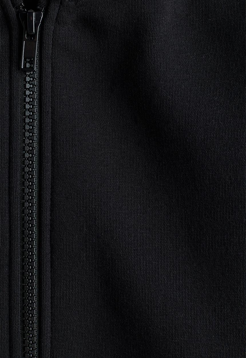 H&M - Brushed-inside zip-through hoodie - black