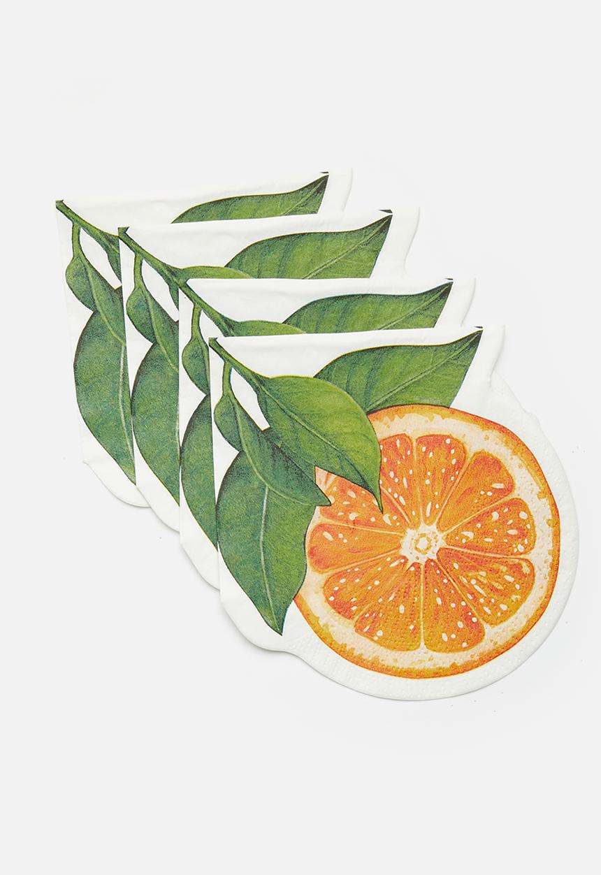 Excellent Houseware - Orange napkins set of 12 - Orange