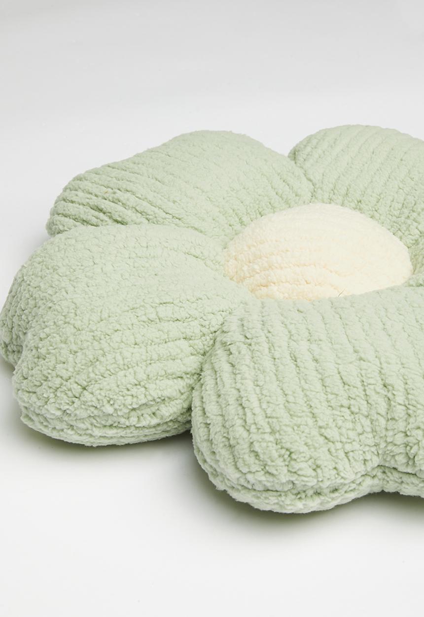 H&S - Petals cushion - Cream & green 