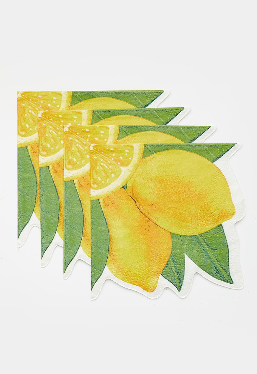 Excellent Houseware - Lemon napkins set of 12 - Lemon