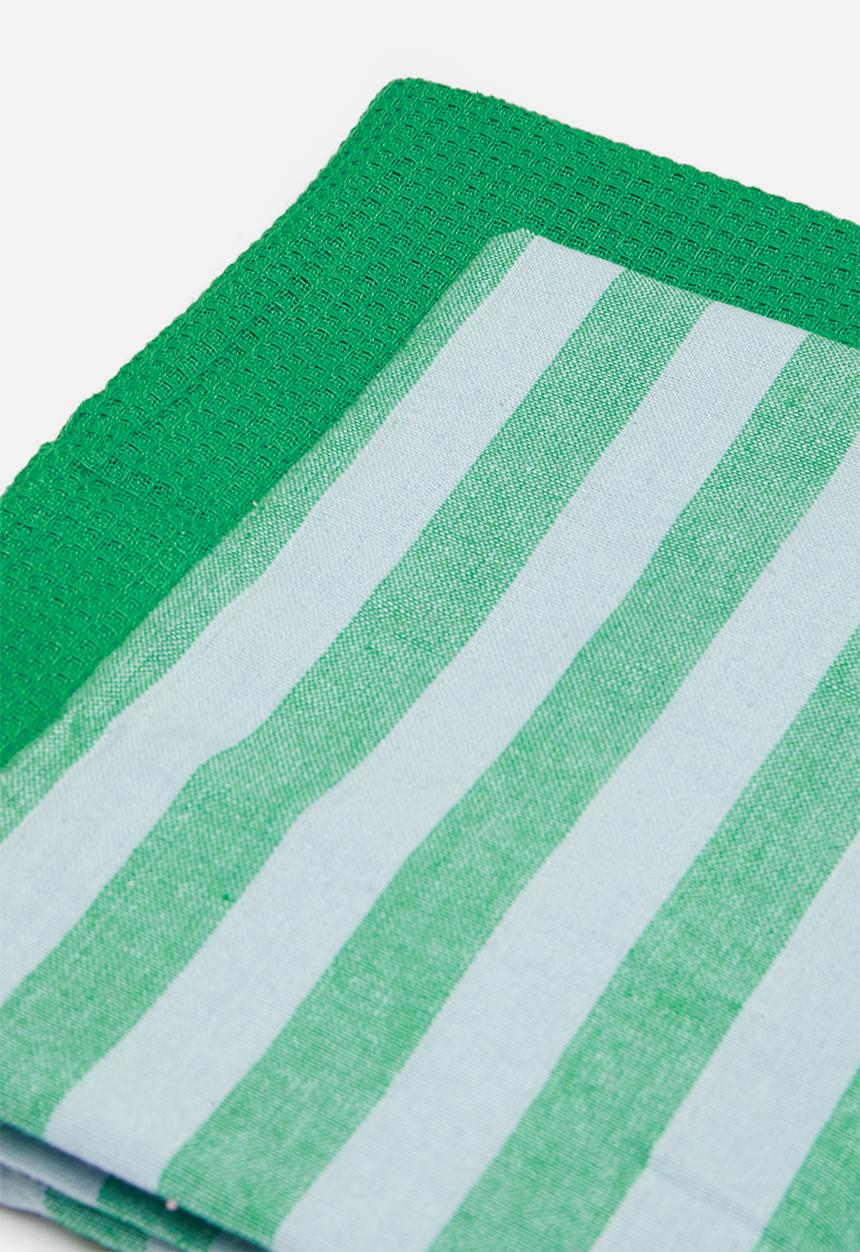 Excellent Houseware - Spring kitchen towel set of 2 - Blue & Green 