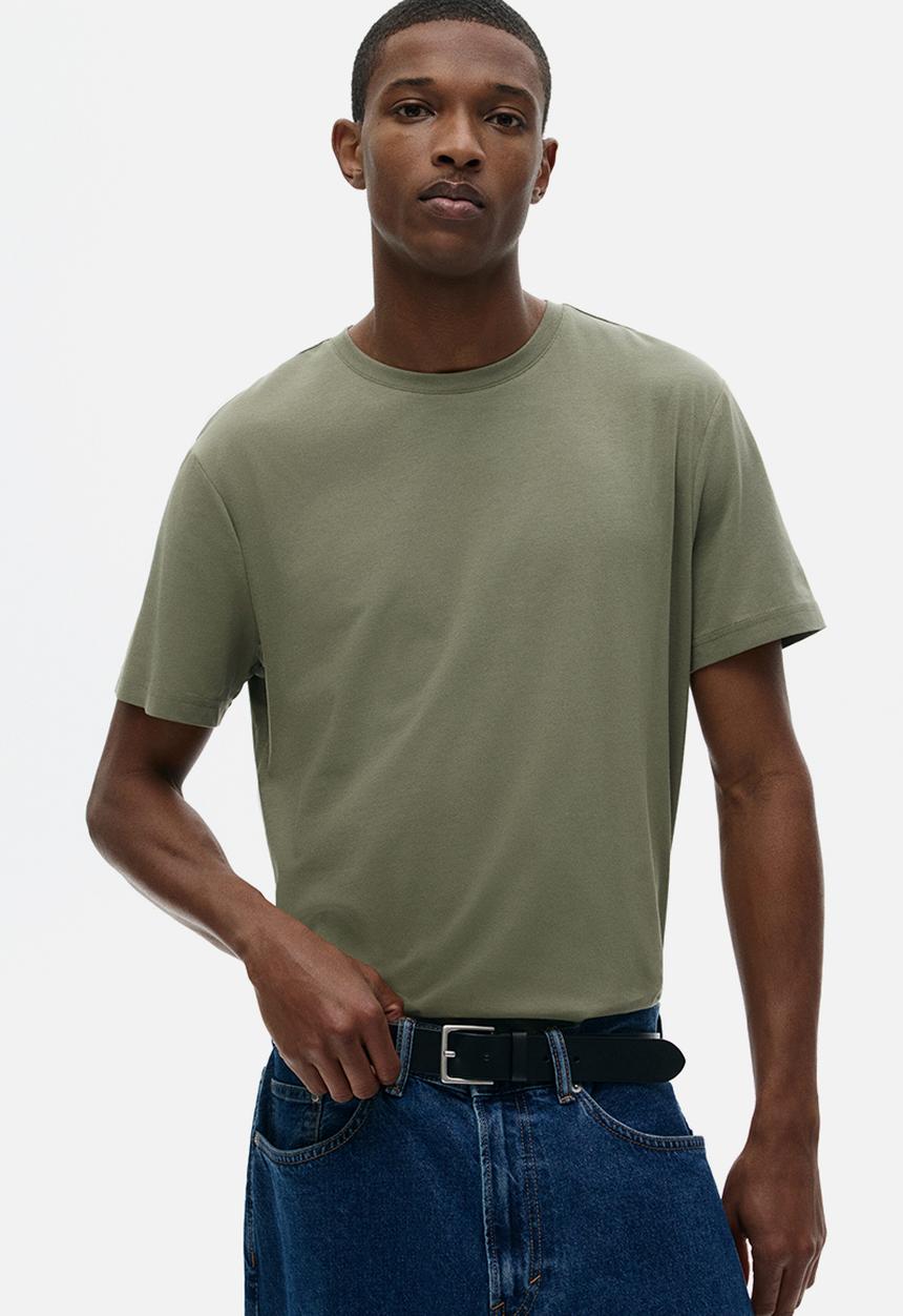 H&M - Slim fit t-shirt - khaki green