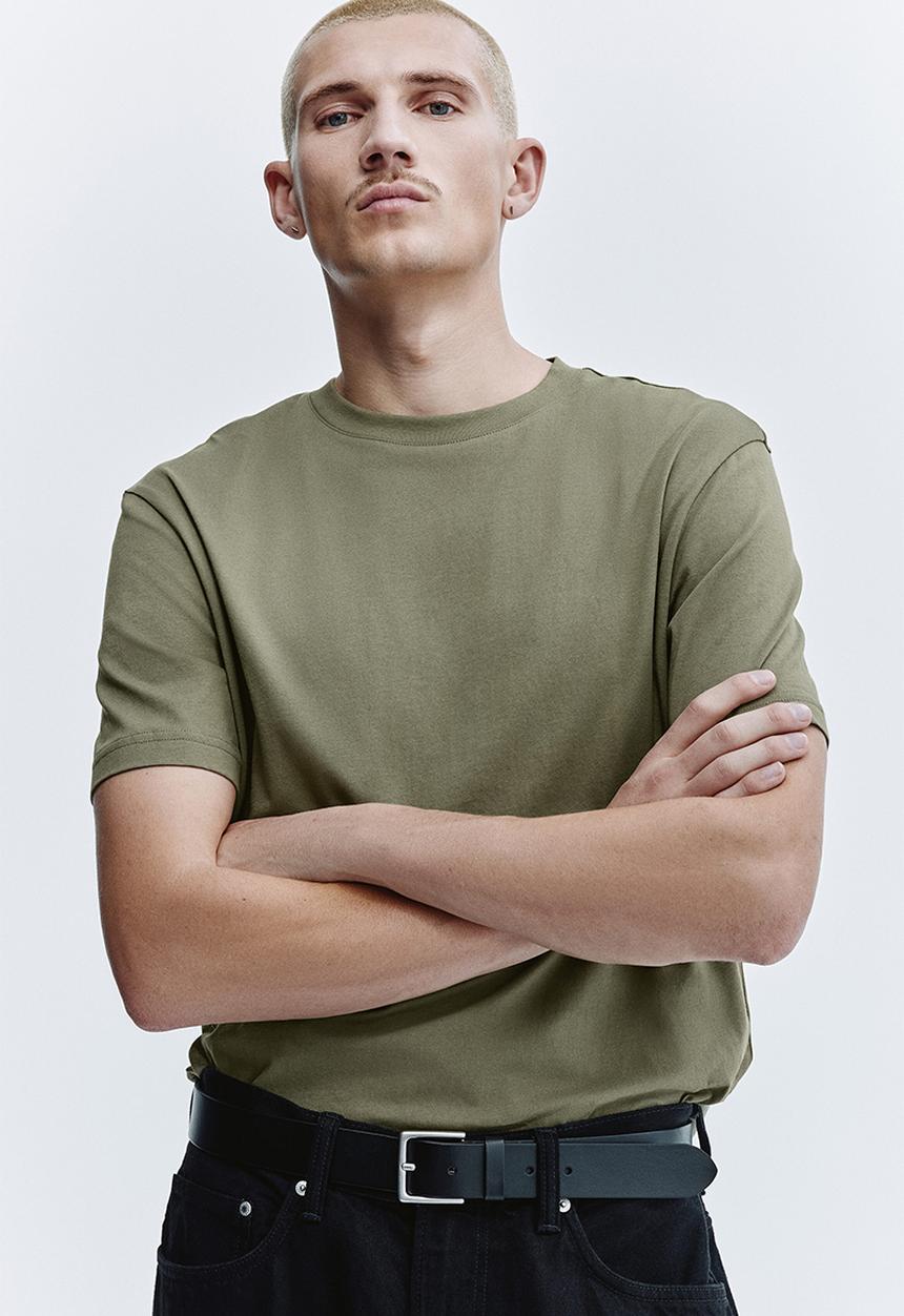 H&M - Regular fit t-shirt - khaki green