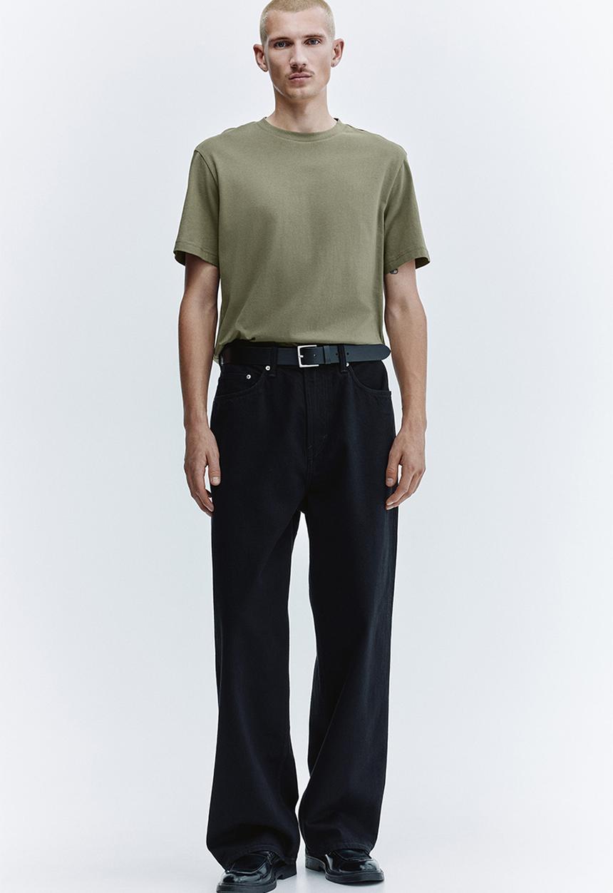 H&M - Regular fit t-shirt - khaki green