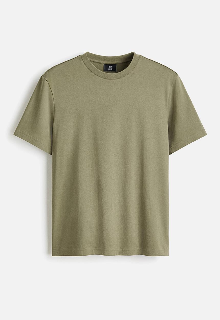 H&M - Regular fit t-shirt - khaki green
