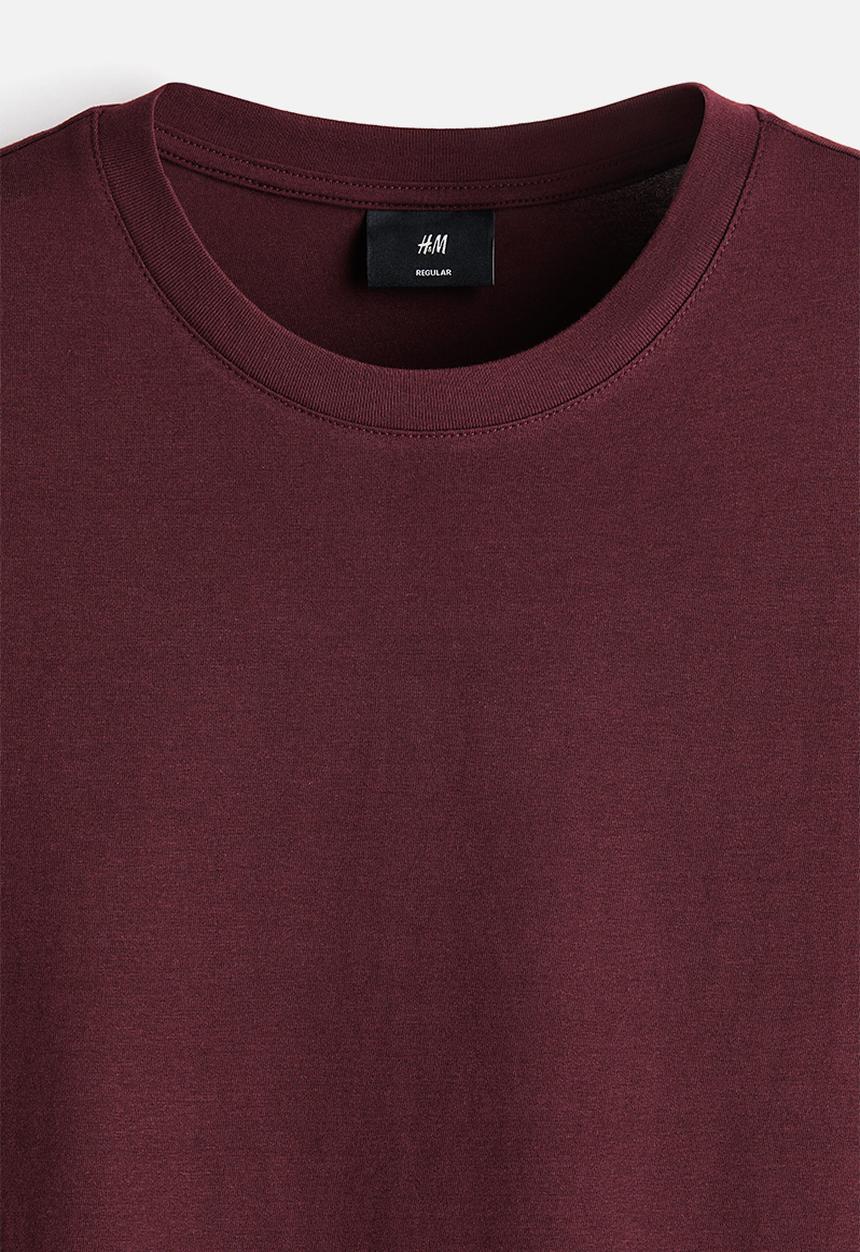 H&M - Regular fit t-shirt - burgundy