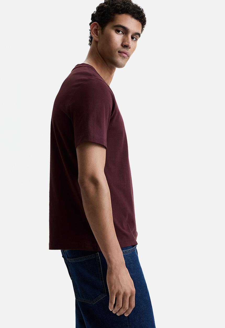 H&M - Regular fit t-shirt - burgundy