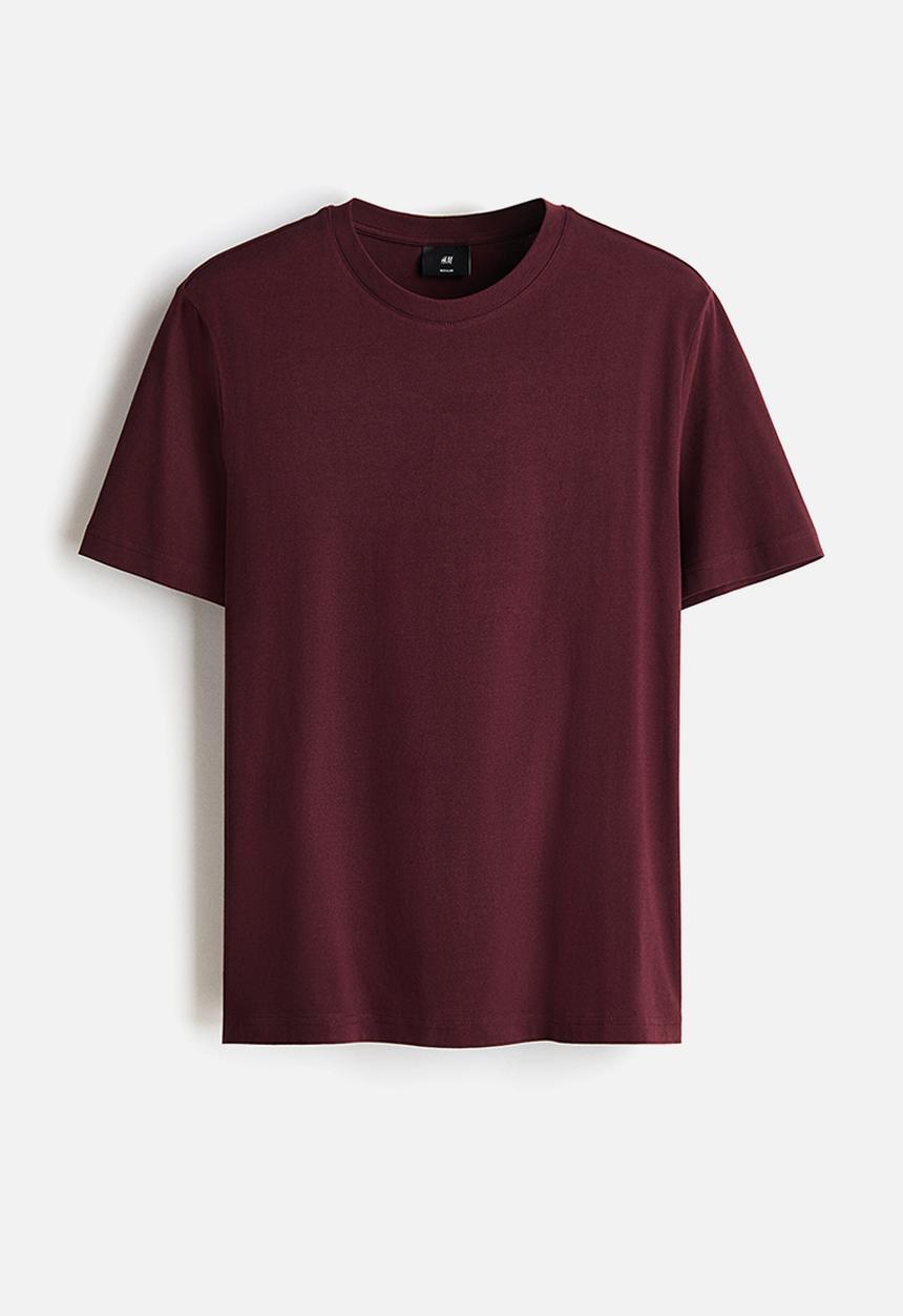 H&M - Regular fit t-shirt - burgundy
