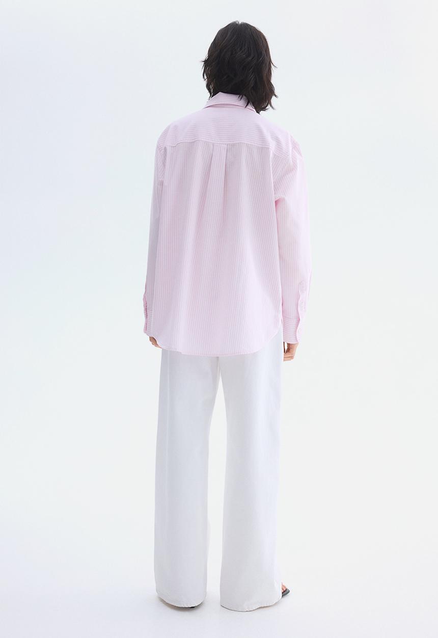 H&M - Oxford shirt - light pink/striped