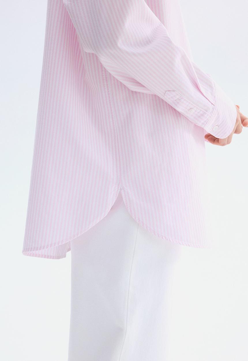 H&M - Oxford shirt - light pink/striped