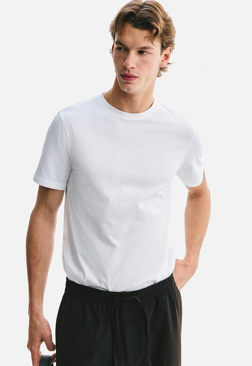 H&M - Slim fit pima cotton t-shirt - white