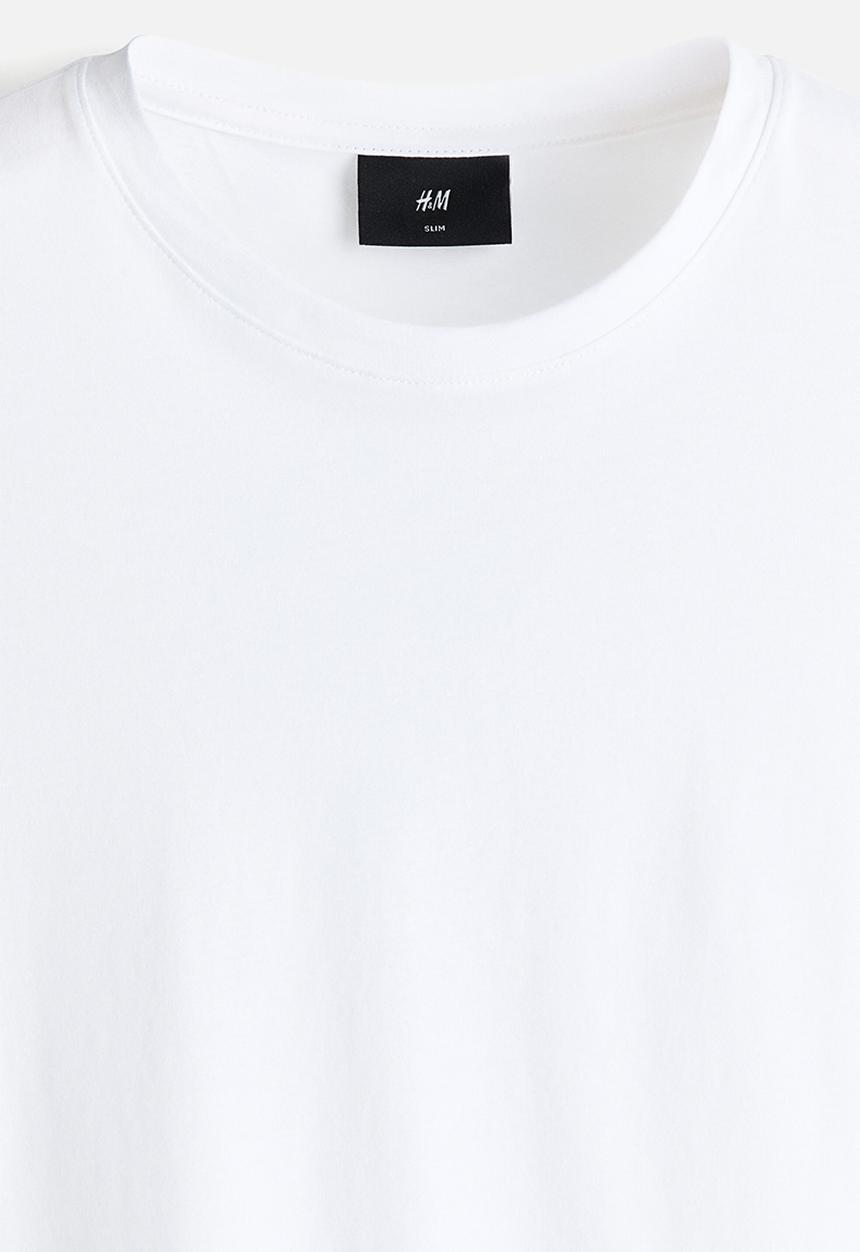 H&M - Slim fit pima cotton t-shirt - white